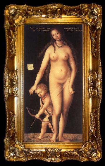 framed  Lucas Cranach the Elder Venus and Cupid, ta009-2